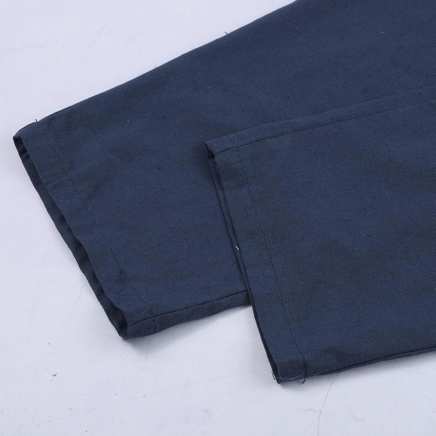 Women Linen Summer Pull On Pants Elastic Waist Stretchy Slim Fit Trouser Office