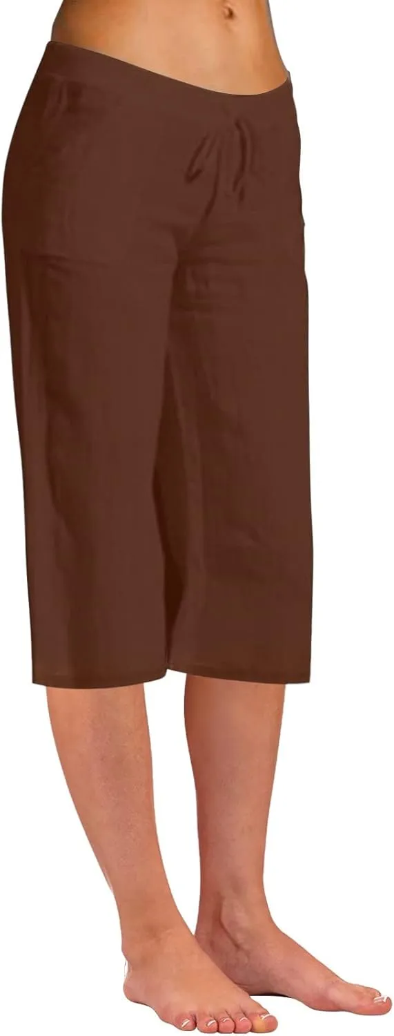 Women Linen Summer Y2K Streetwear Pants Elastic Waisted Baggy Stretchy Plus Size Trousers Travel