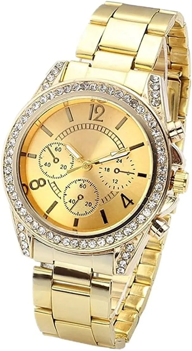 Women Quartz Watches Ladies Casual Wrist Watch Classic Analog Crystals Stainless Steel Watch Gift