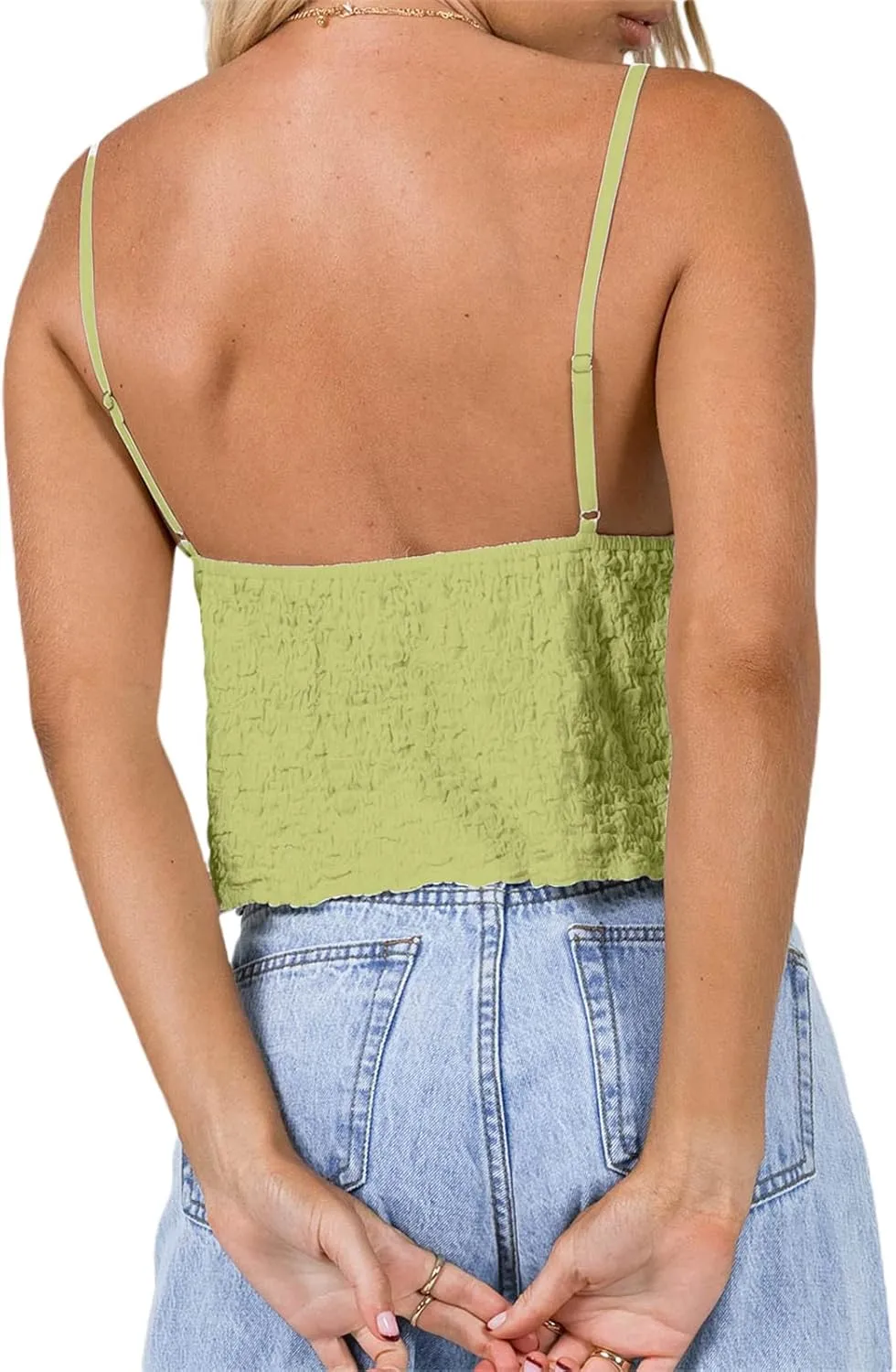 Women Y2K Ruched Camisole Spaghetti Straps V Neck Cami Tops Summer Cute Bow Flowy Tank Tops Streetwear