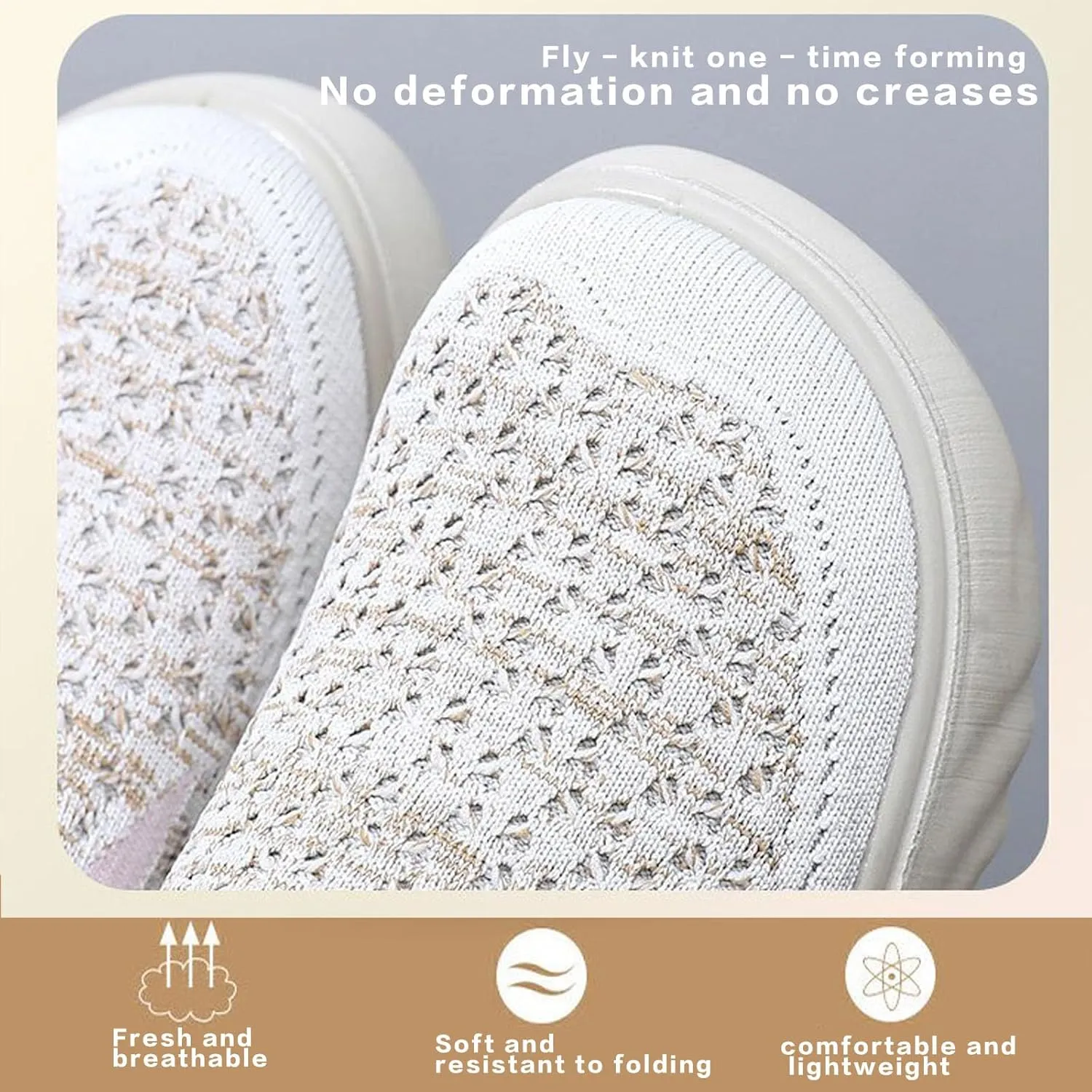 Women's Fabric Loafer Extra Wide Shoes Women Breathable Walking Shoe Nursing Shoes Women Comfortable Home Shoes Slip On Lightweight Breathable Woven Fabric with Soft Soles
