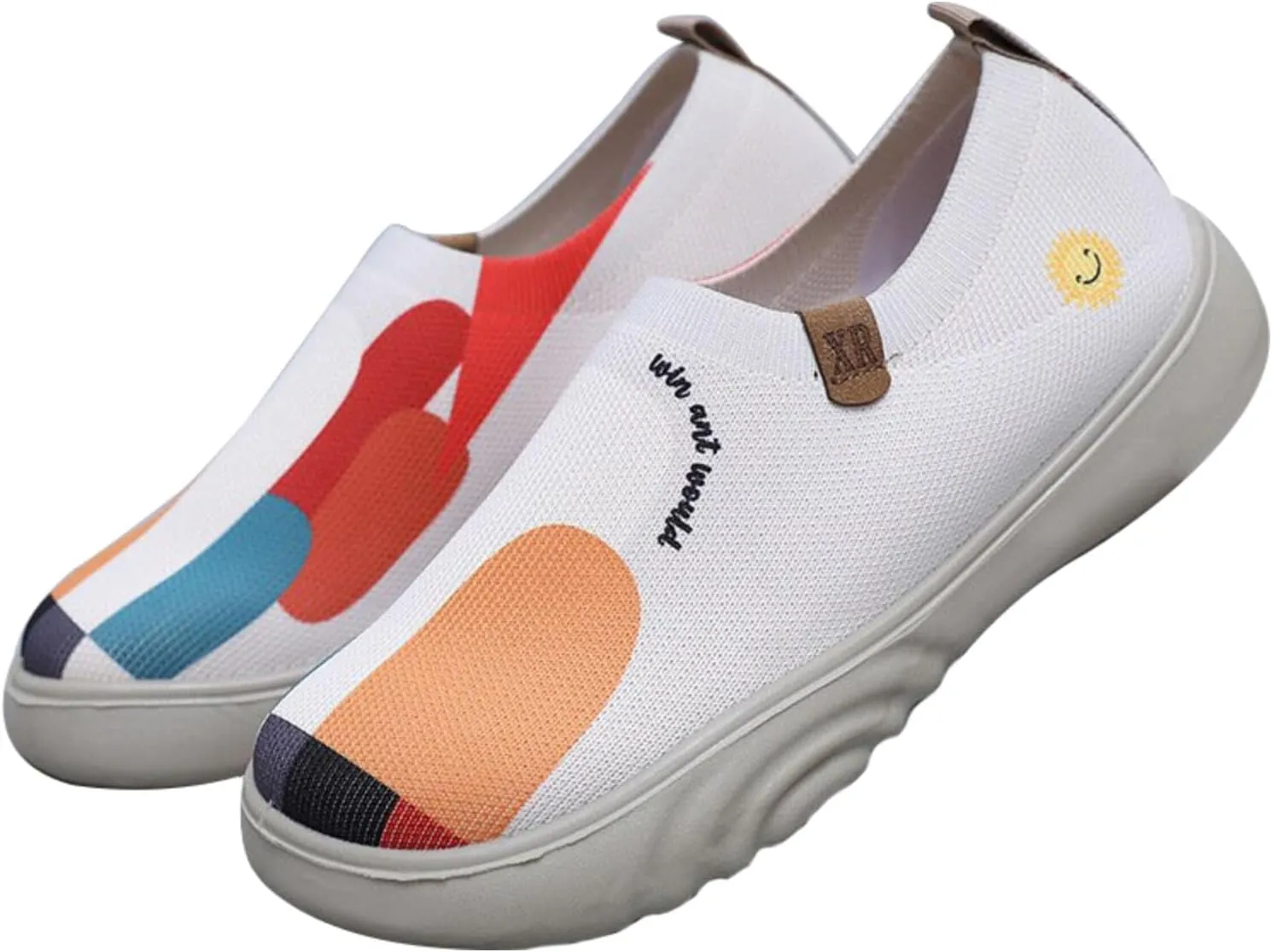 Women's Fabric Loafer Extra Wide Shoes Women Breathable Walking Shoe Nursing Shoes Women Comfortable Home Shoes Slip On Lightweight Breathable Woven Fabric with Soft Soles