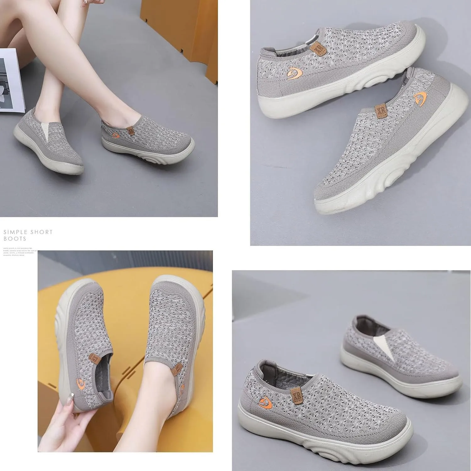 Women's Fabric Loafer Extra Wide Shoes Women Breathable Walking Shoe Nursing Shoes Women Comfortable Home Shoes Slip On Lightweight Breathable Woven Fabric with Soft Soles