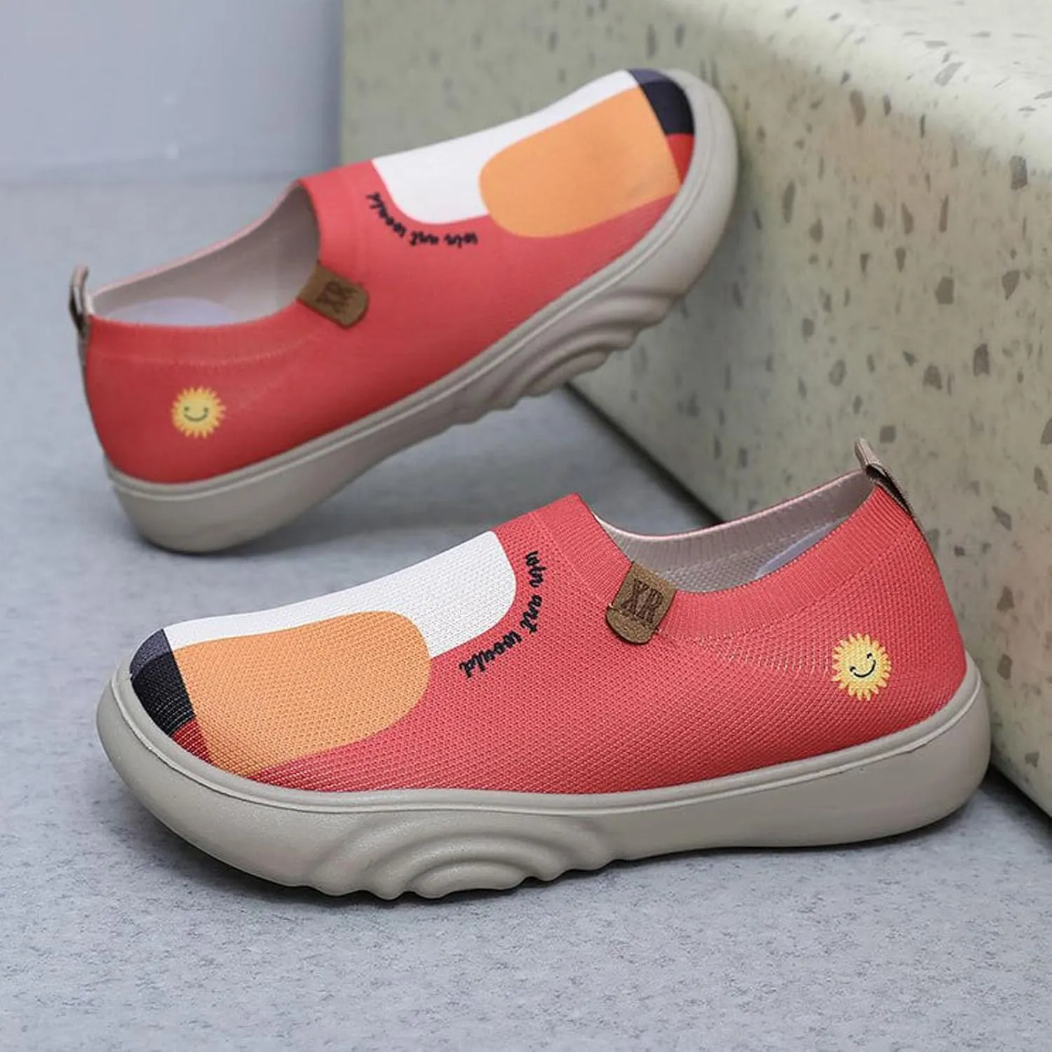 Women's Fabric Loafer Extra Wide Shoes Women Breathable Walking Shoe Nursing Shoes Women Comfortable Home Shoes Slip On Lightweight Breathable Woven Fabric with Soft Soles