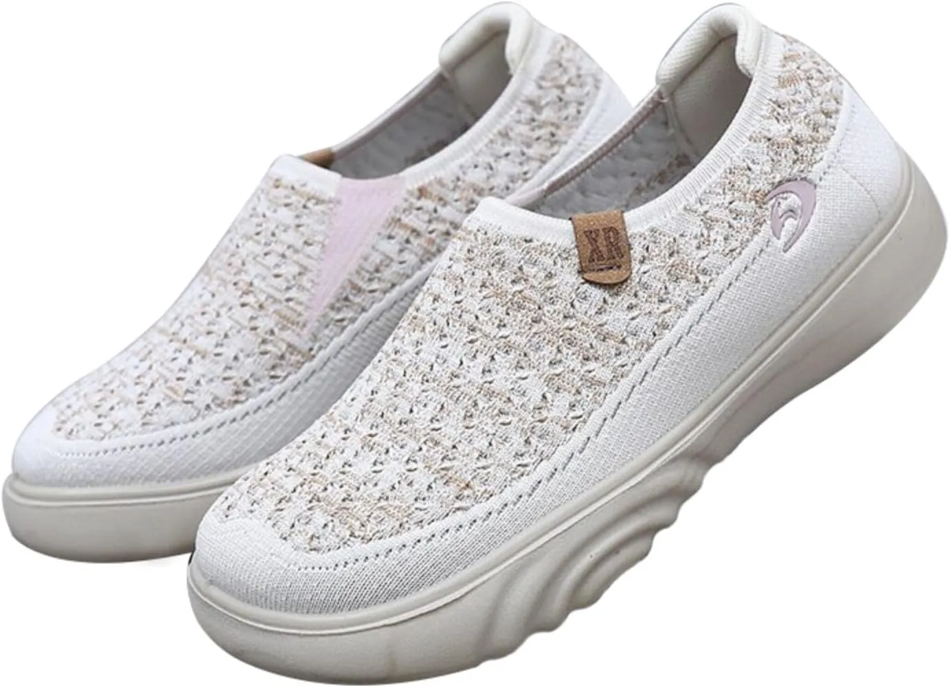 Women's Fabric Loafer Extra Wide Shoes Women Breathable Walking Shoe Nursing Shoes Women Comfortable Home Shoes Slip On Lightweight Breathable Woven Fabric with Soft Soles