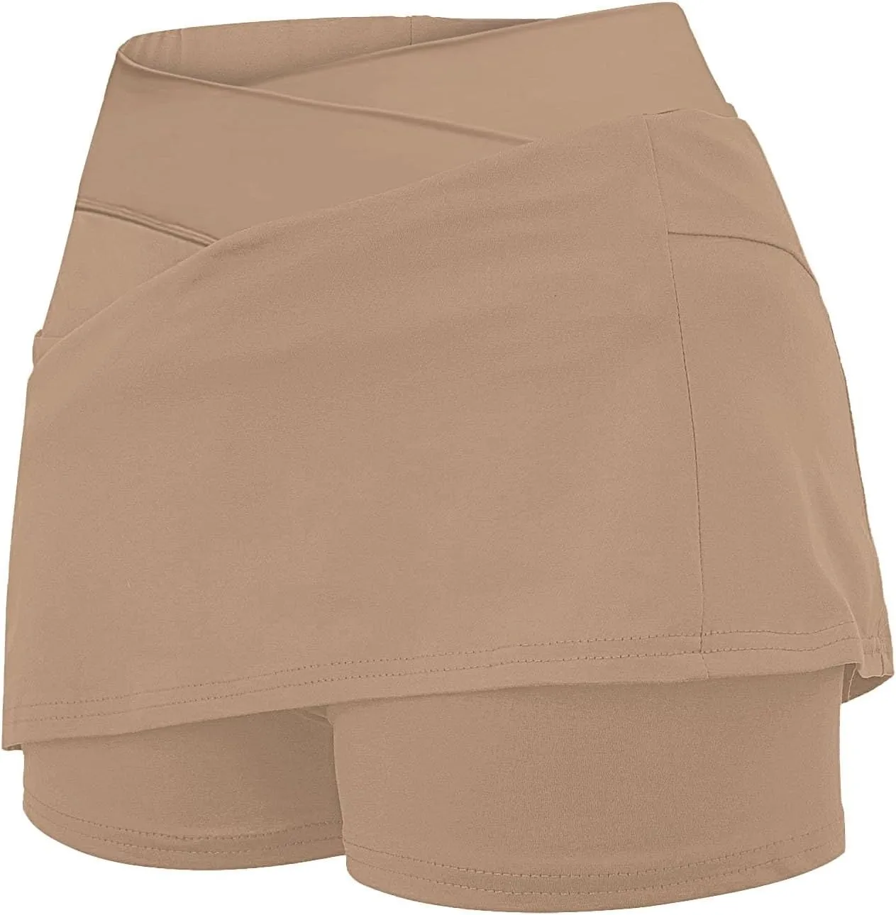 Womens Golf Pleated Tennis Skirts Solid Color Style Culottes Skinny Mid Waisted Athletic Sport Fashion Short Skirts
