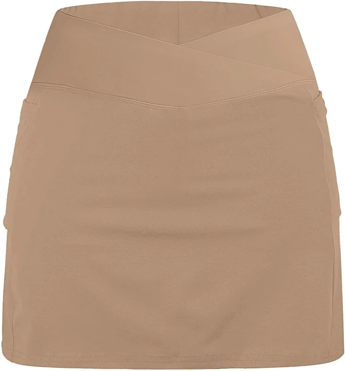 Womens Golf Pleated Tennis Skirts Solid Color Style Culottes Skinny Mid Waisted Athletic Sport Fashion Short Skirts