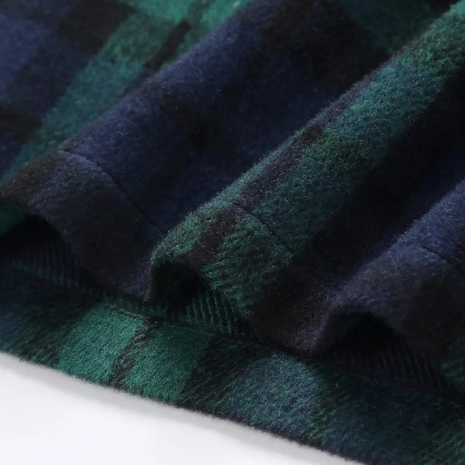 Womens High Waist Plaid Skirt Bodycon Pencil Wool Mini Skirts Fall Winter Casual Slim Xmas Hip-Covering Skirt