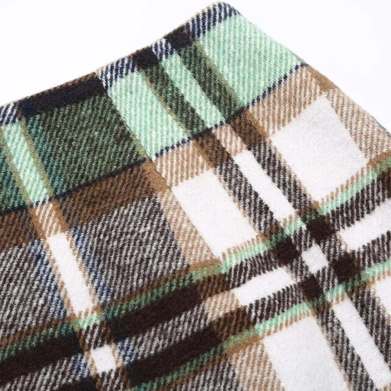 Womens High Waist Plaid Skirt Bodycon Pencil Wool Mini Skirts Fall Winter Casual Slim Xmas Hip-Covering Skirt