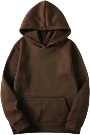 Womens Hoodies Long Sleeve Simple Solid Color Hooded Pullover Comfy 2024 Fall Fashion Sweatshirts with Pocket