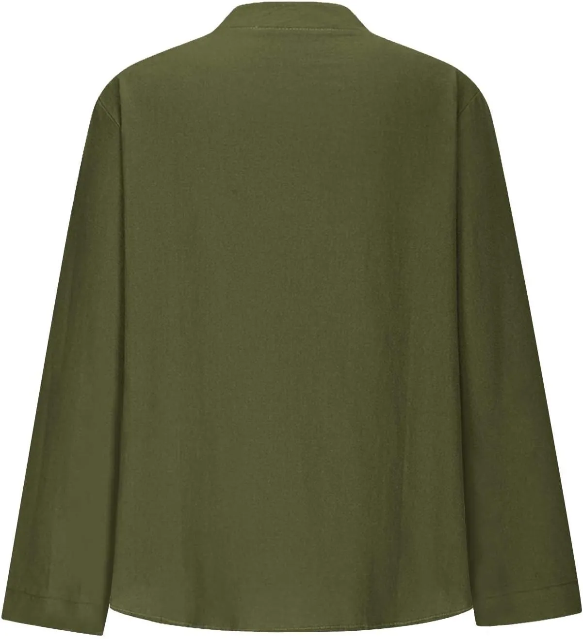 Women's Long Sleeve T Shirts Button Down V Neck Tunic Classic Loose Fit Blouses 2024 Fall Trendy Casual Daily Tops