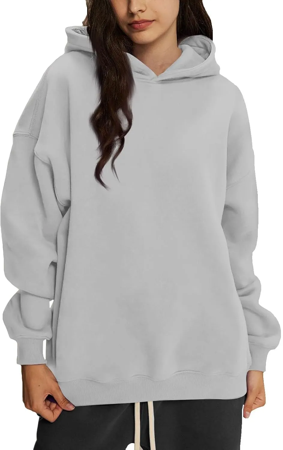Womens Oversized Hoodies Pullover Comfy Fleece Lined Hooded Sweatshirts Drop Shoulder Winter Sweaters Y2k Hoodie
