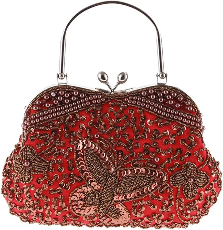Women's Vintage Evening Bags Party Clutch Bag Purse Handbag Shoulder Bag