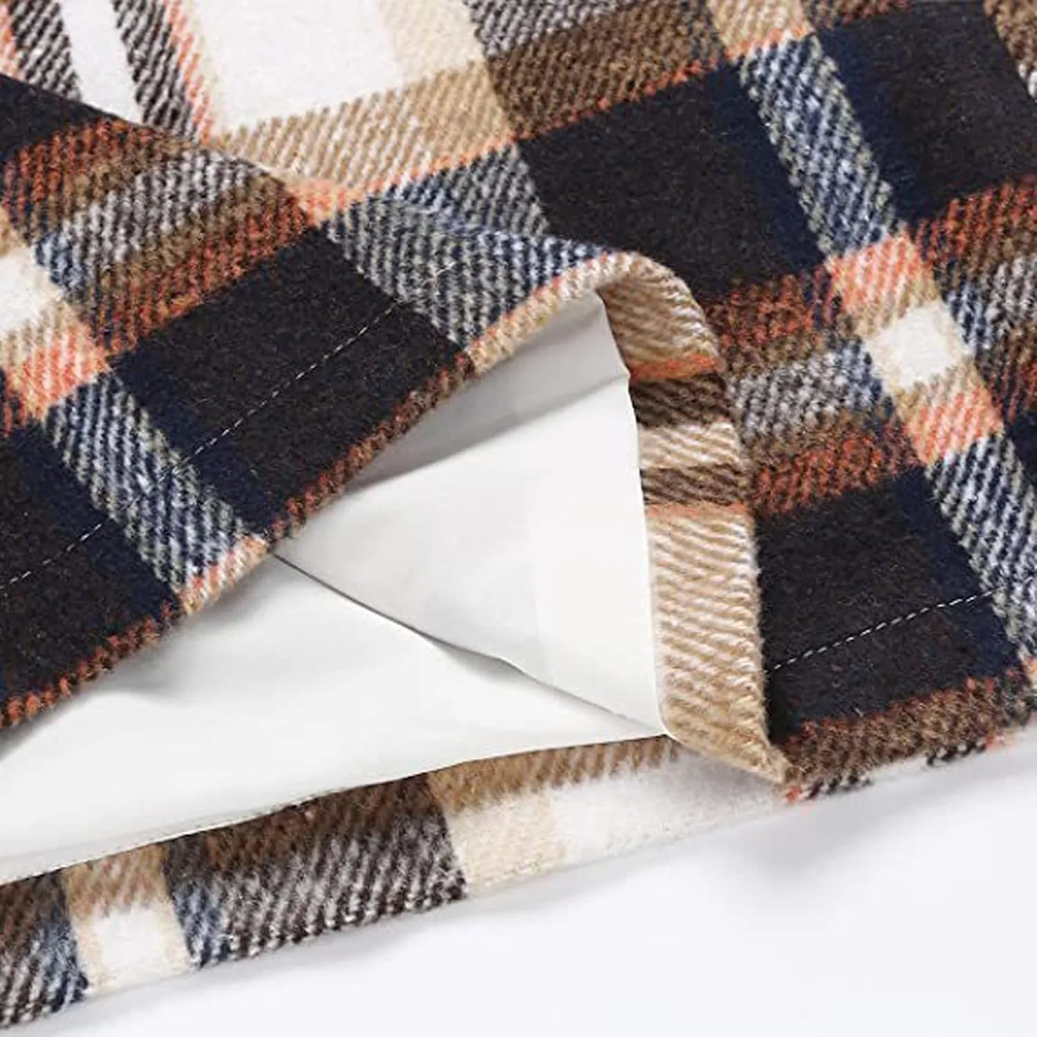 Womens Wool Plaid Mini Skirt Fall Winter High Waisted Bodycon Pencil Skirt Outfits for Women