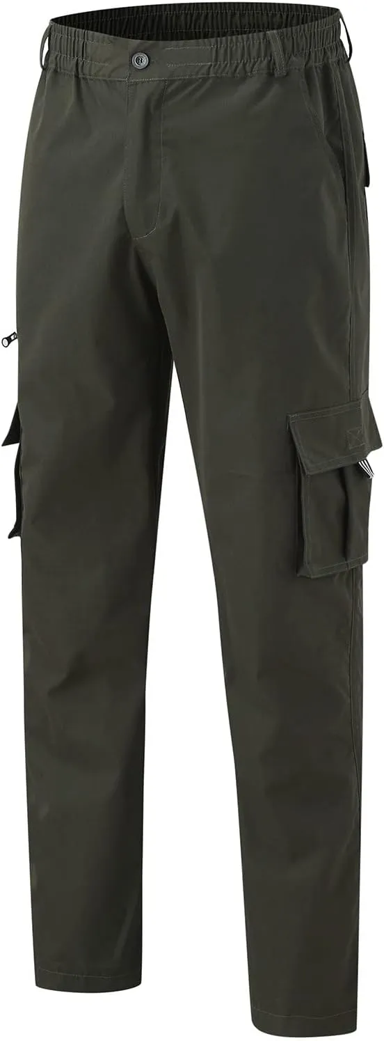 Work Cargo Pants for Men Lightweight Relaxed Fit Dress Trousers Outdoor Hiking Joggers Pant with Multi Pockets