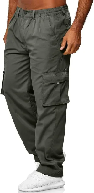 Work Cargo Pants for Men Lightweight Relaxed Fit Dress Trousers Outdoor Hiking Joggers Pant with Multi Pockets