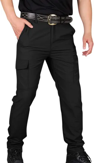 Work Pants for Men Tactic Hiking Waterproof Cargo Pants for Men Relaxed Fit Riptop Lightweight Outdoor Trousers