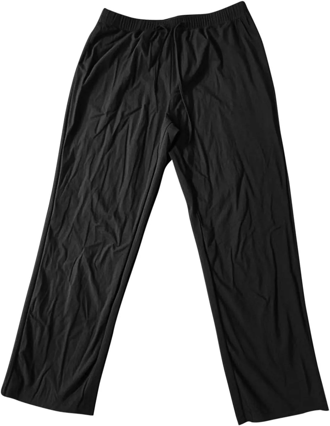 Xiaojmake Capirs Linen Pants Men Relaxed Fit Elastic Waist Cropped Pant with Pockets Beach Yoga Travel Lounge Trousers Summer