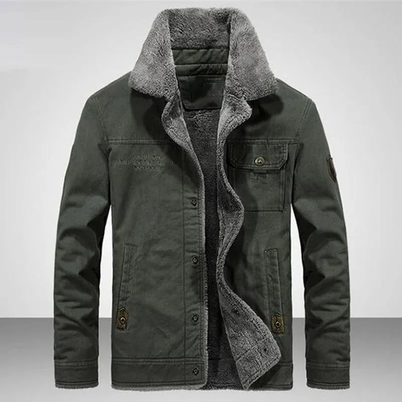 Xingfenly Men Winter Jackets Padded Cotton Thick Warm Casual Outwear Coat Plus Size