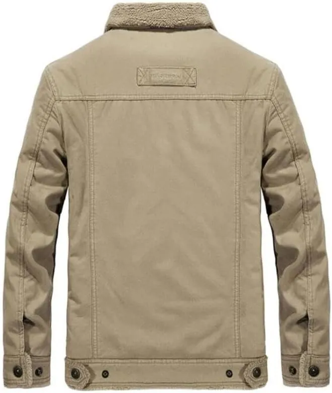 Xingfenly Men Winter Jackets Padded Cotton Thick Warm Casual Outwear Coat Plus Size