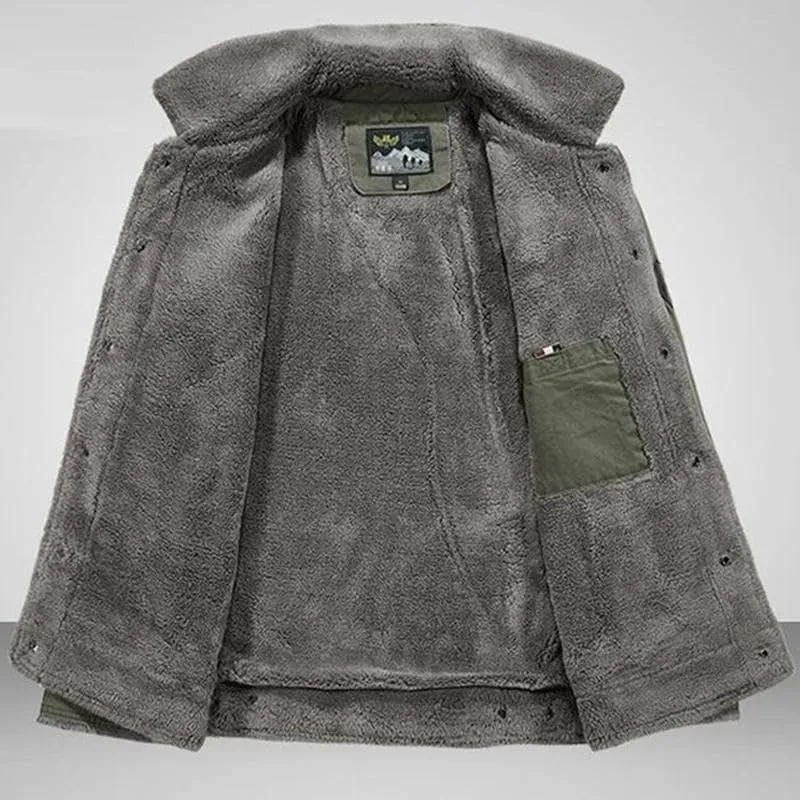 Xingfenly Men Winter Jackets Padded Cotton Thick Warm Casual Outwear Coat Plus Size