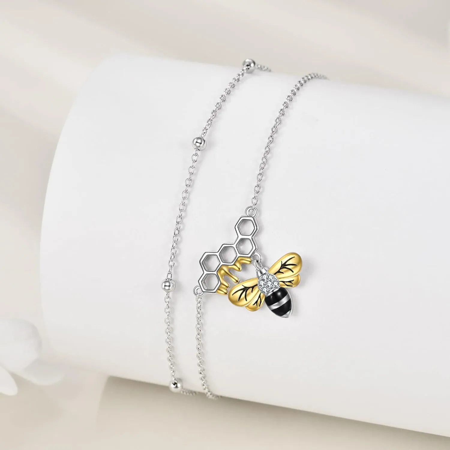 YAFEINI Anklet Bracelets for Women Girls Sterling Silver Hummingbird/Dragonfly/Butterfly Link Chain Anklets Jewelry Gifts