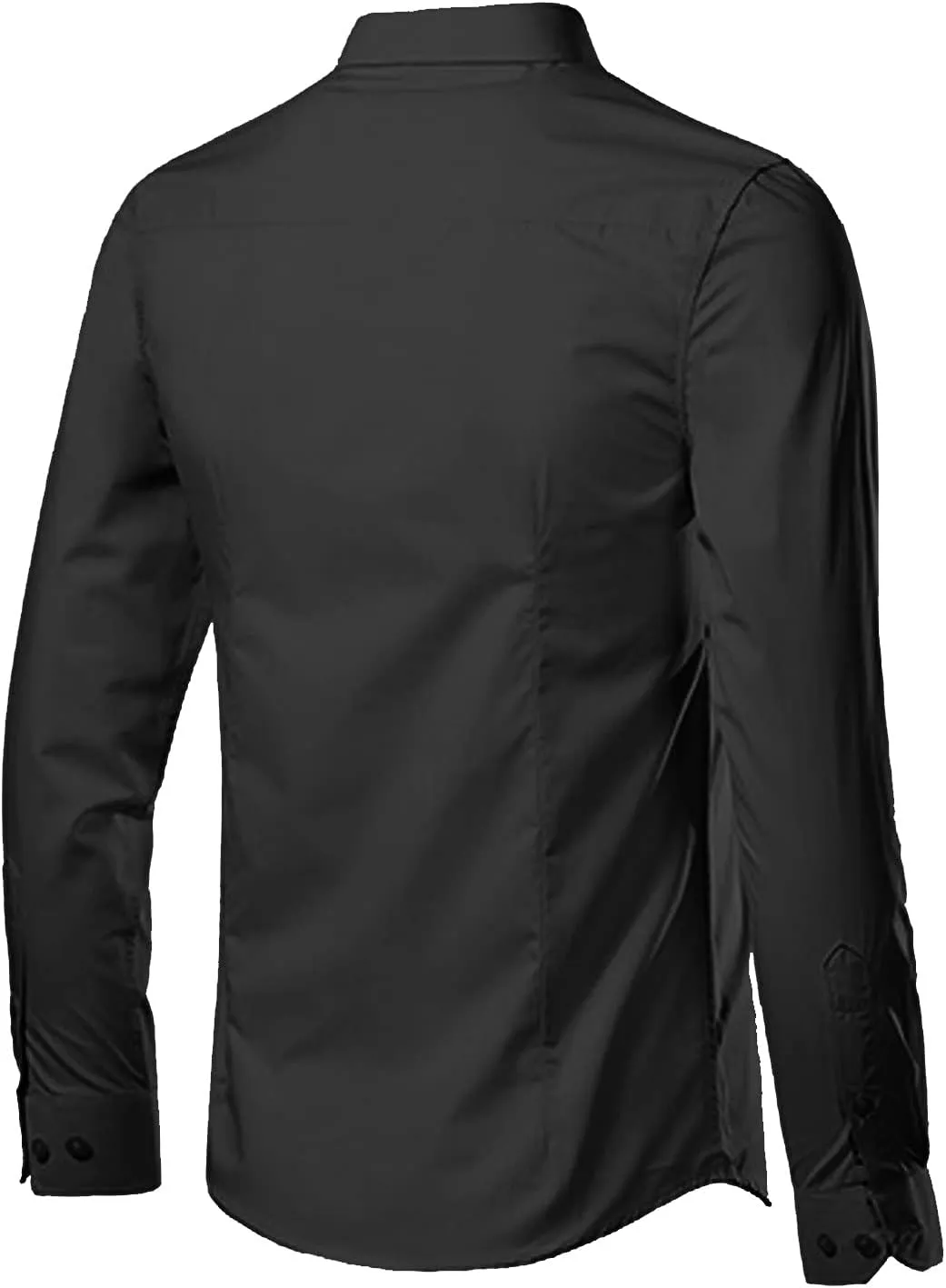 Ymosrh Men's Casual Button-Down Shirts Sleeve Shirt Easy Iron Slim Fit Wrinkle Free Perfect Business Casual Shirts