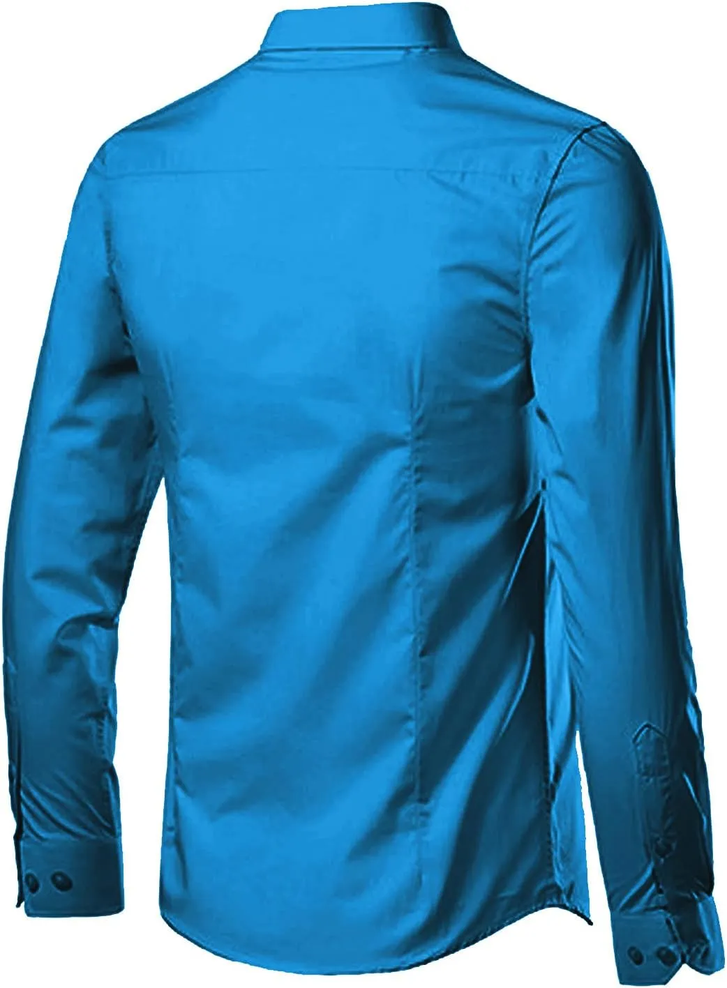 Ymosrh Men's Casual Button-Down Shirts Sleeve Shirt Easy Iron Slim Fit Wrinkle Free Perfect Business Casual Shirts