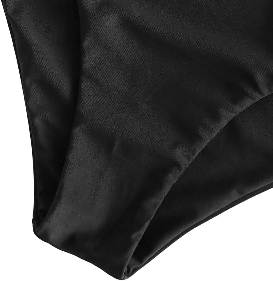 ZAFUL Women's High Waisted Tankini Scoop Neck Knotted Two Pieces Tankini Set Swimsuit